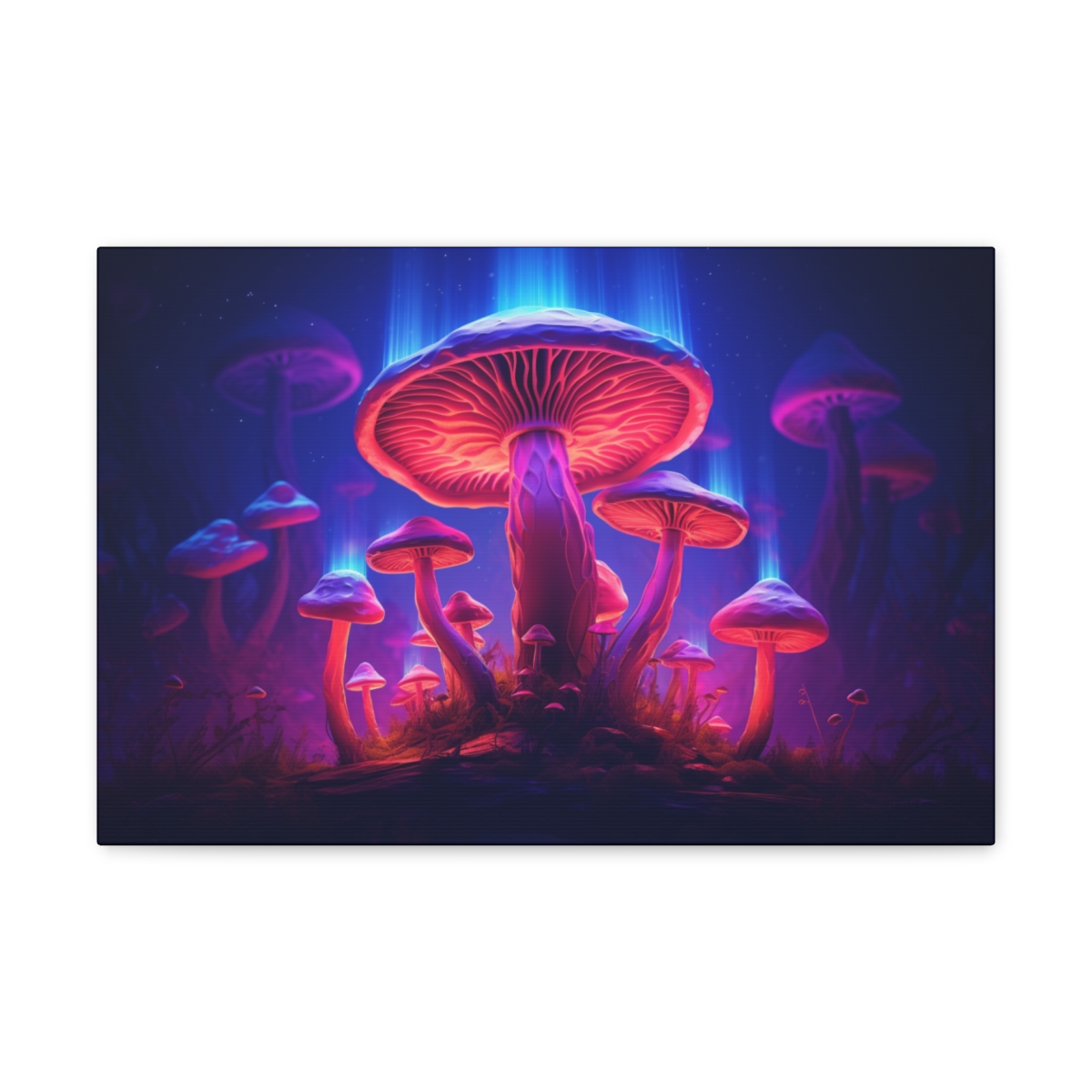 Trippy Mushroom Art Canvas Print: Penis Envy