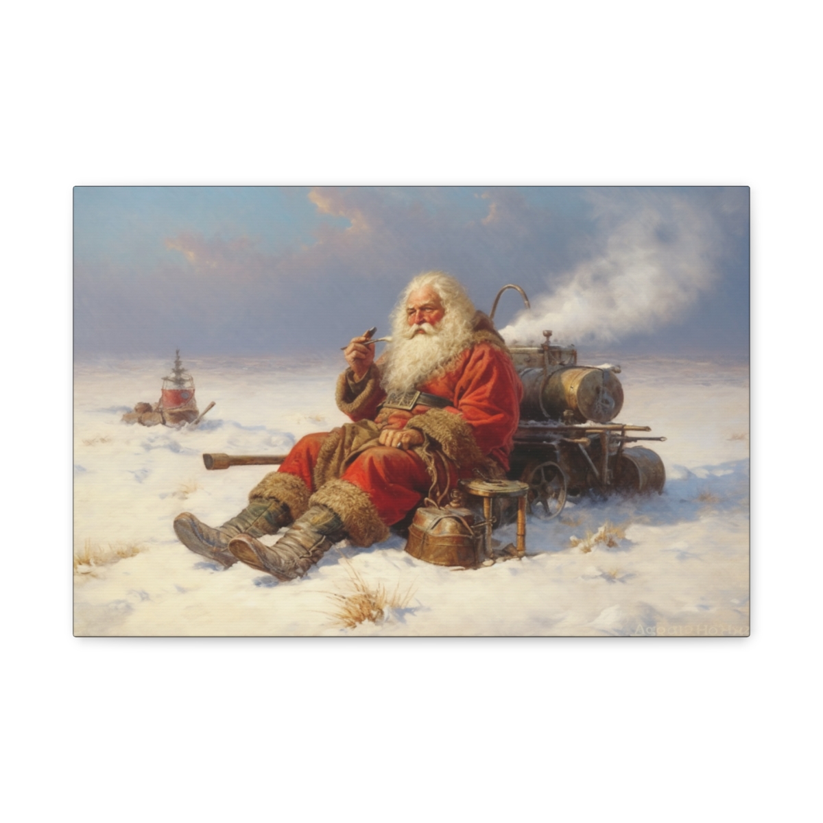 Stoner Art Print: Santa Claus Needs To Chill