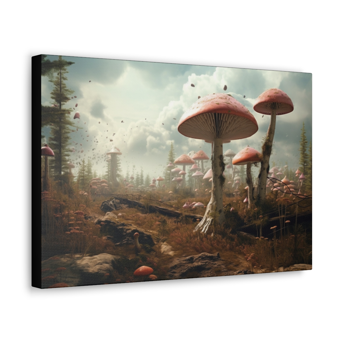 Mushroom Art Canvas Print: Shrooms From the Cottage