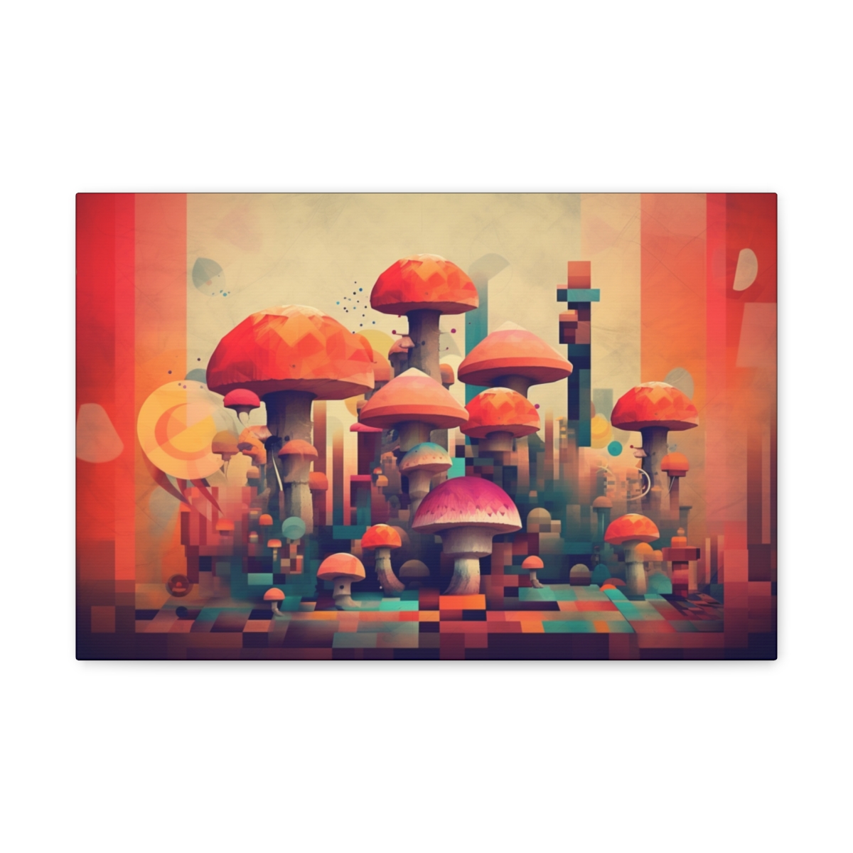 Mushroom Art Canvas Print: Mycological Tourism
