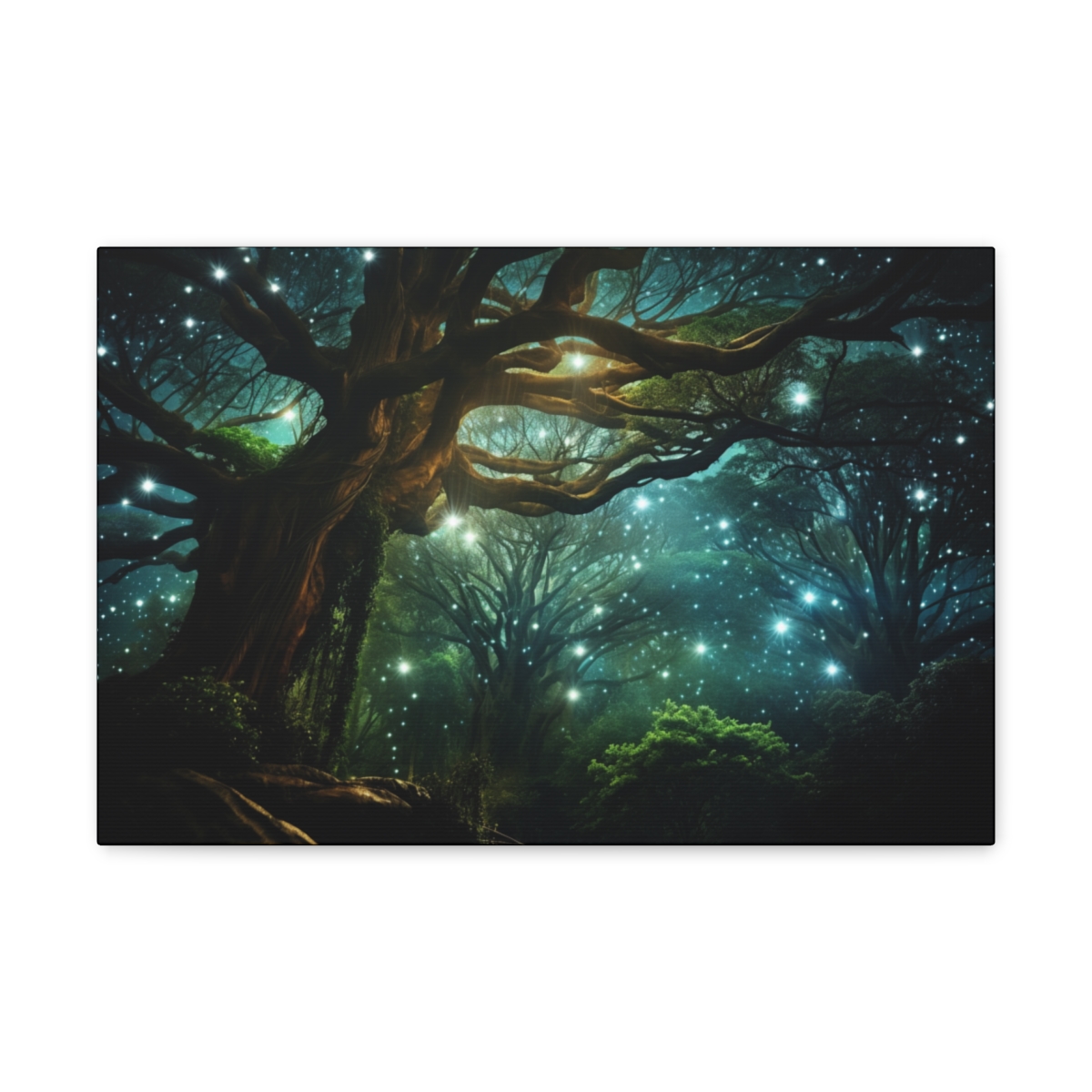 Misty Forest Art Canvas Print: Shrouded Tranquility