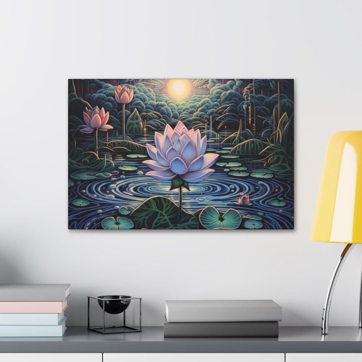 Zen Peaceful Art Print: Serene Lotus
