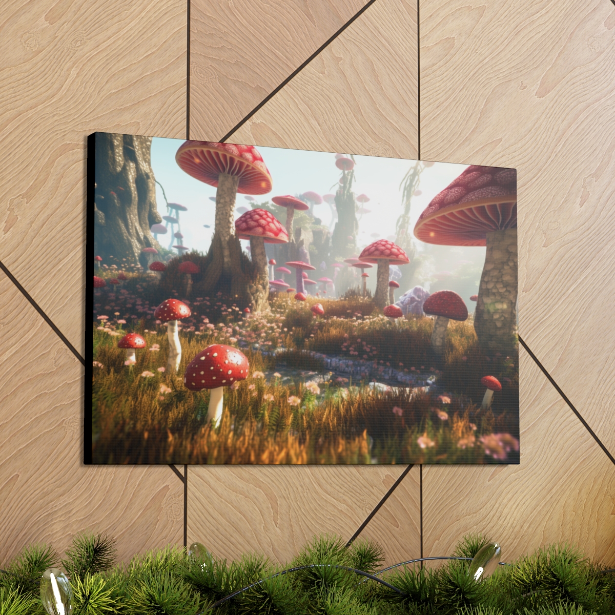 Mushroom Art Canvas Print: Shroom Wonderland