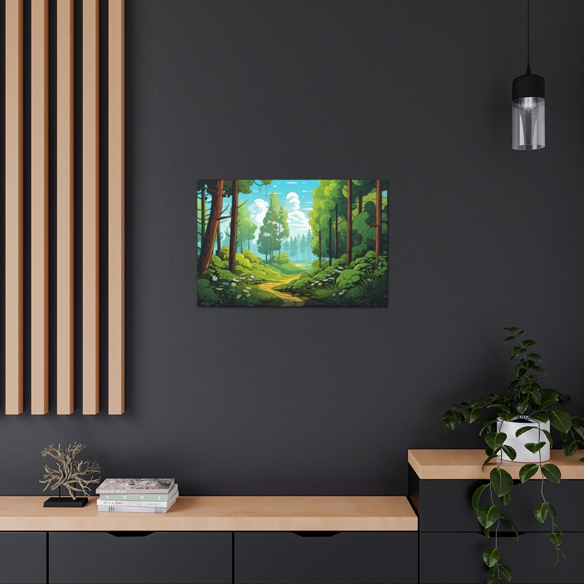 Forest Art Canvas Print: Peaceful Woods