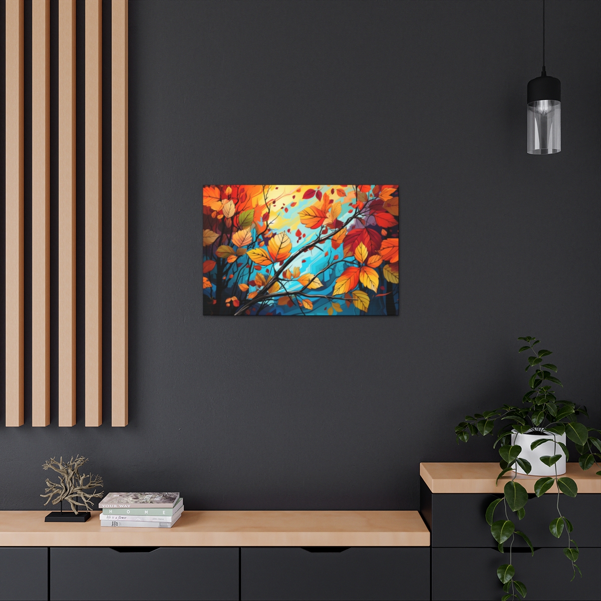 Autumn Forest Wall Art Canvas Print: Colorful Tapestry of Nature