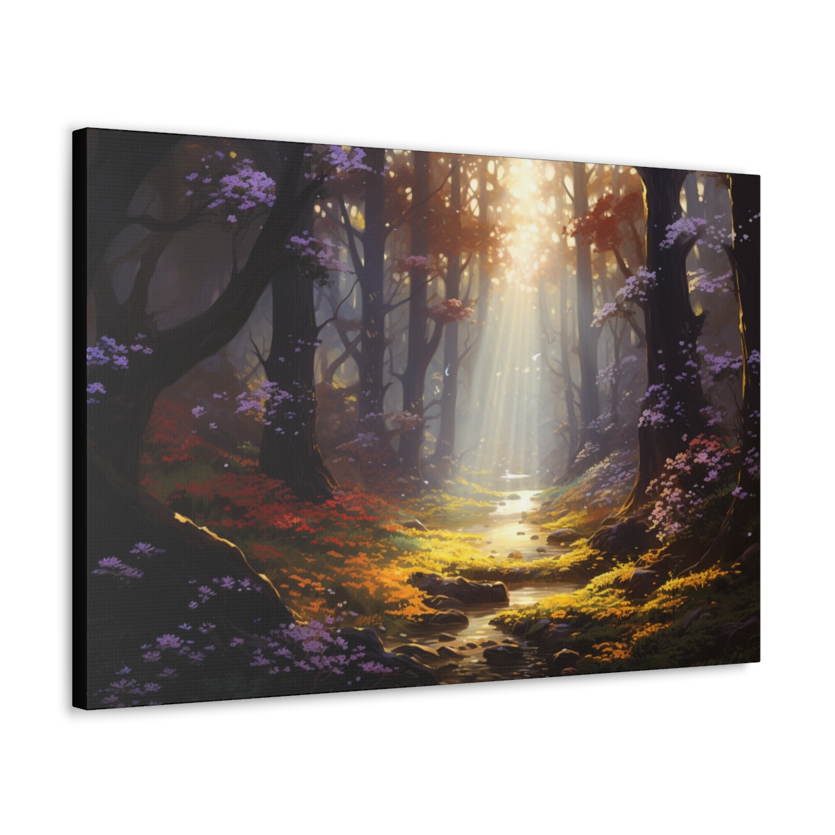 Forest Wall Art Canvas Print: Guidance From The Sun