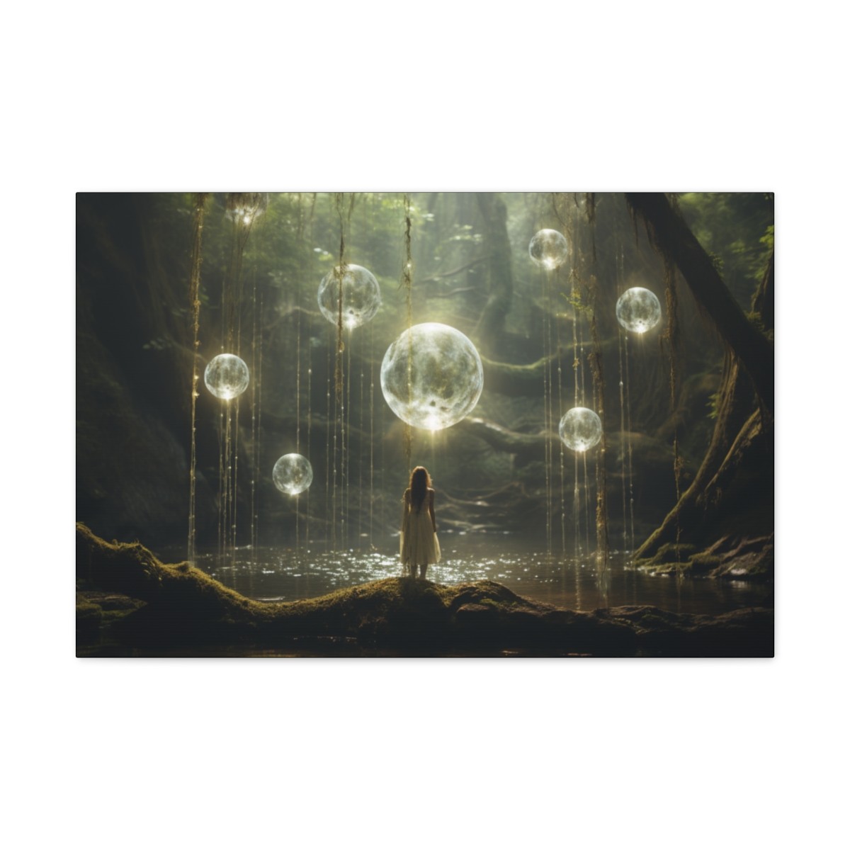 Fantasy Forest Art Canvas Print: 7 Orbs Of Delight