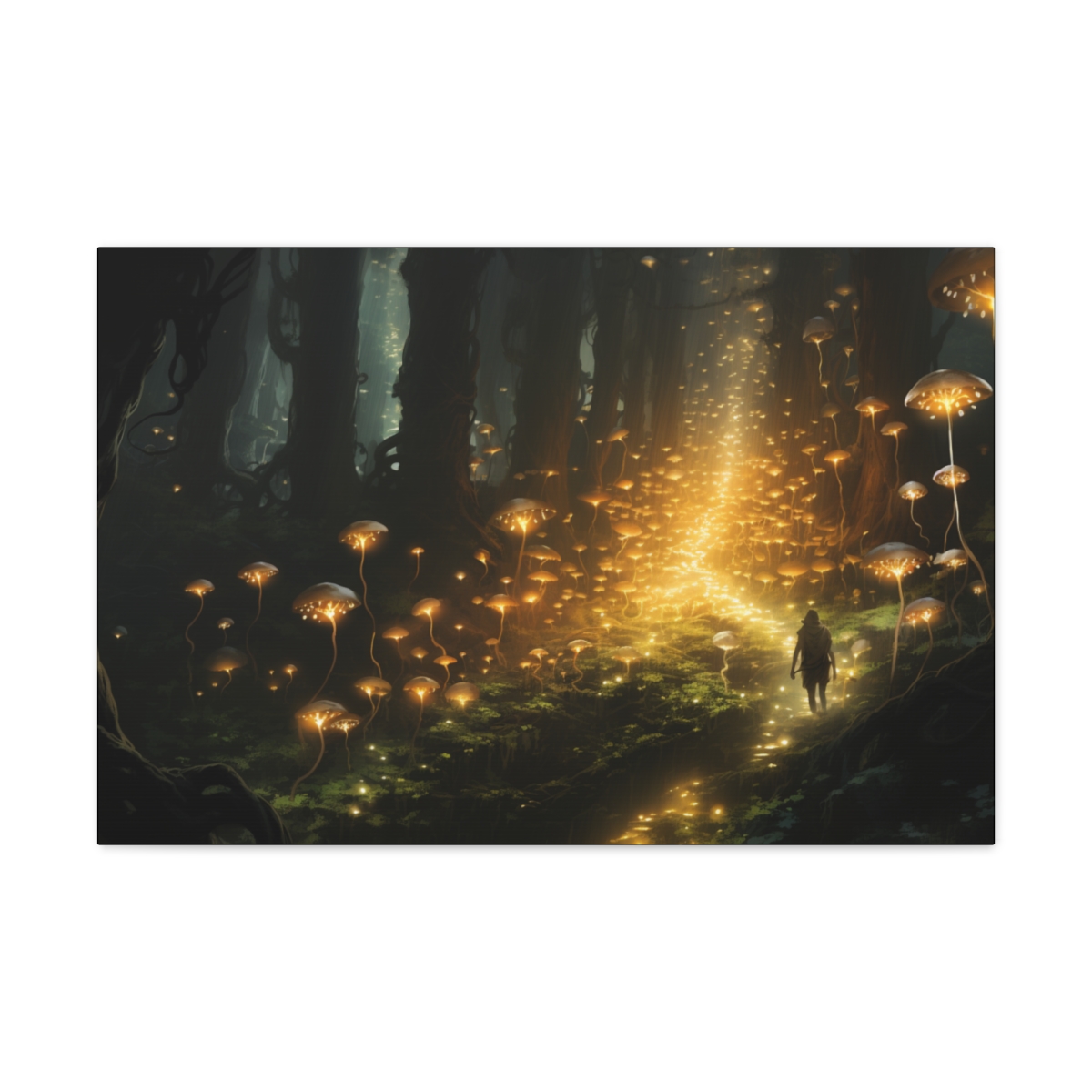 Fantasy Forest Wall Art Canvas Print: Guided By The Shrooms