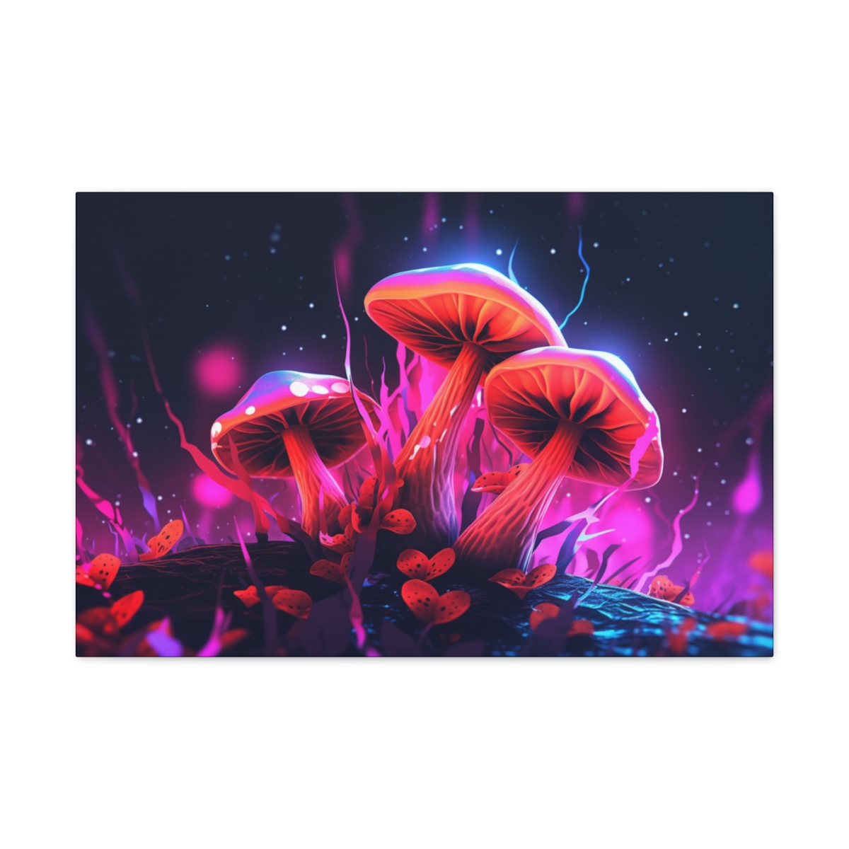 Psychedelic Mushroom Wall Art: Disco Fungo