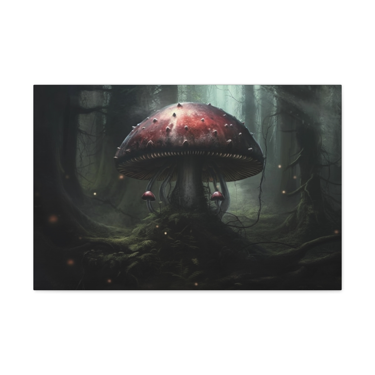 Mushroom Art Canvas Print: Psilocybin Paradise