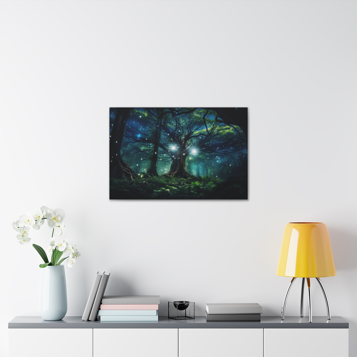 Forest Art Canvas Print: Galactic Tree Of Wisdom