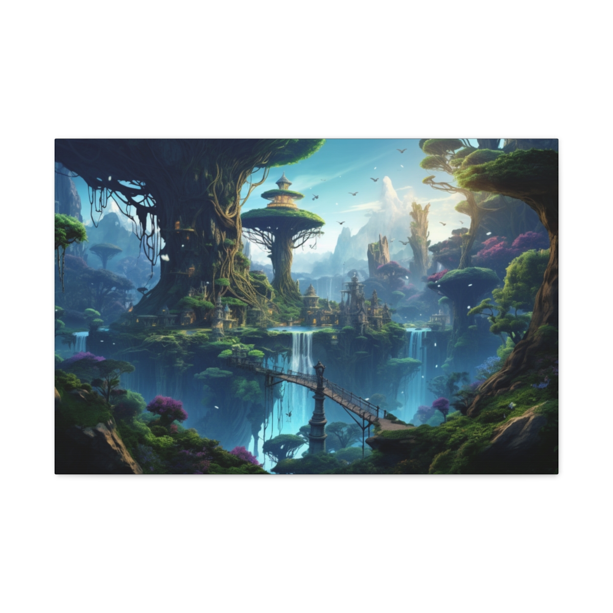 Fantasy Forest Art Canvas Print: Friendship From The Forest