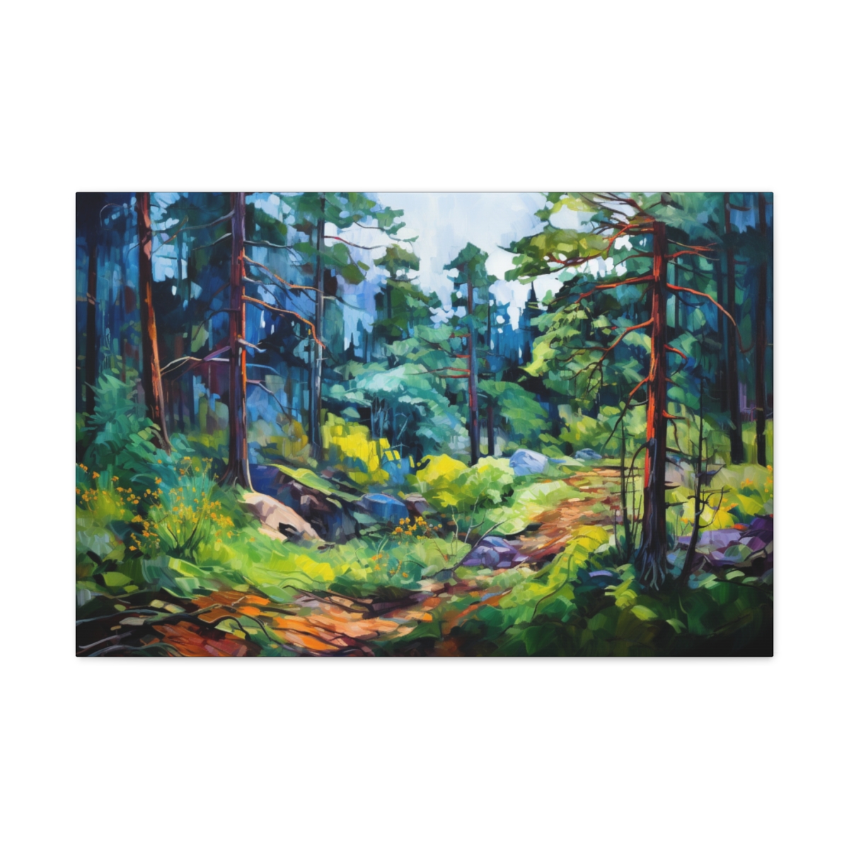 Forest Art Canvas Print: Sun-kissed Path