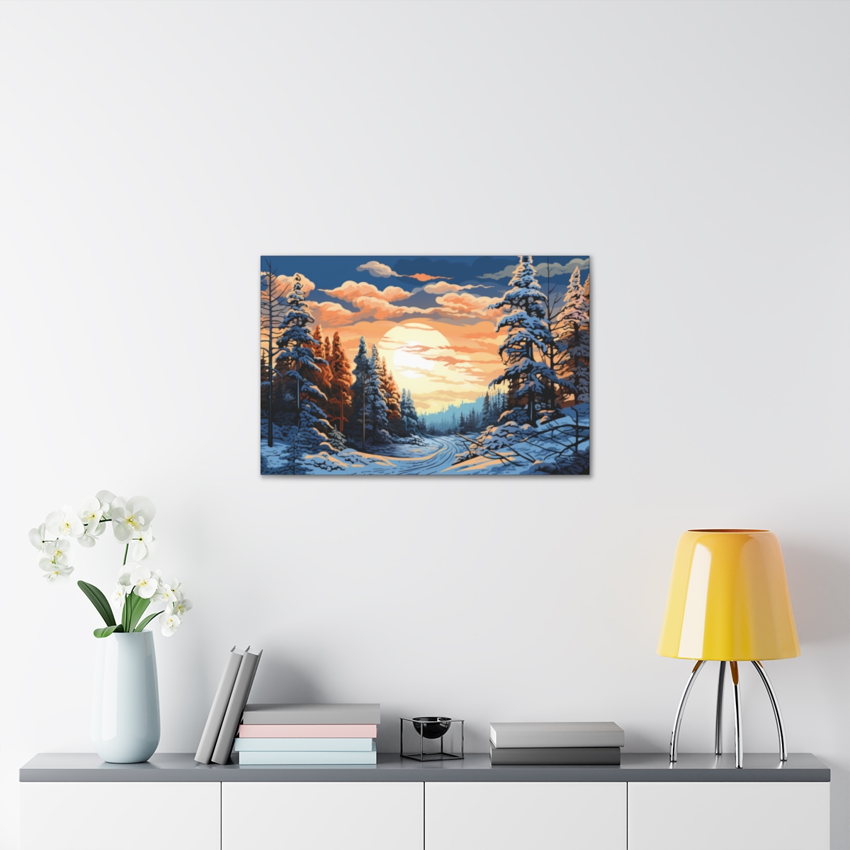 Winter Forest Art Canvas Print: Winter's Lullaby