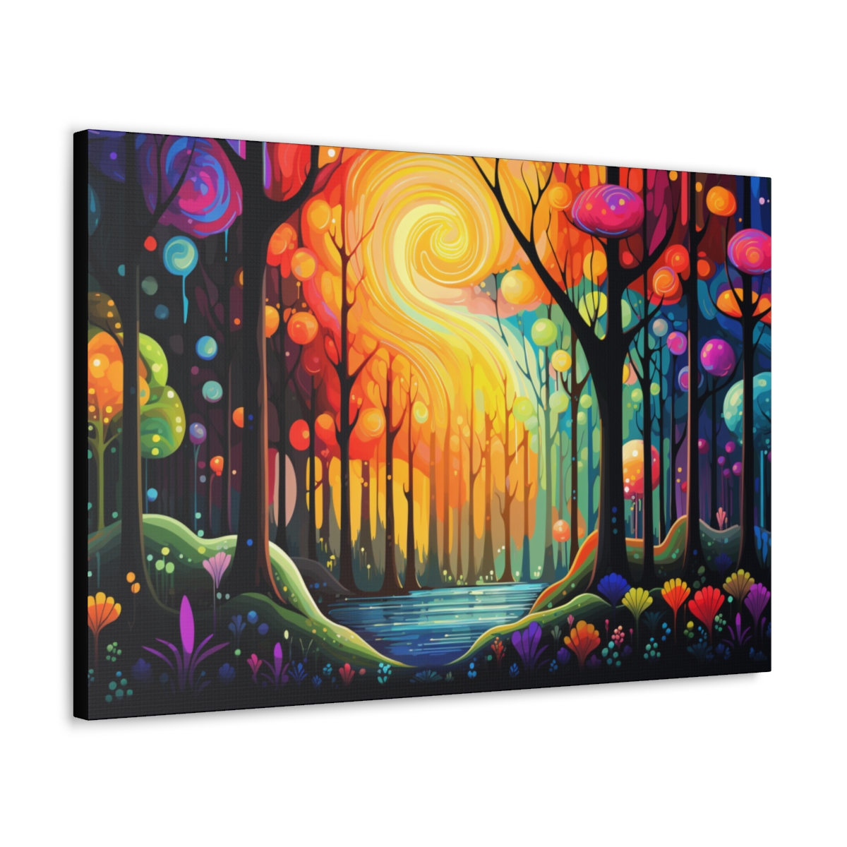 Forest Wall Art Canvas Print: Chromatic Serenade