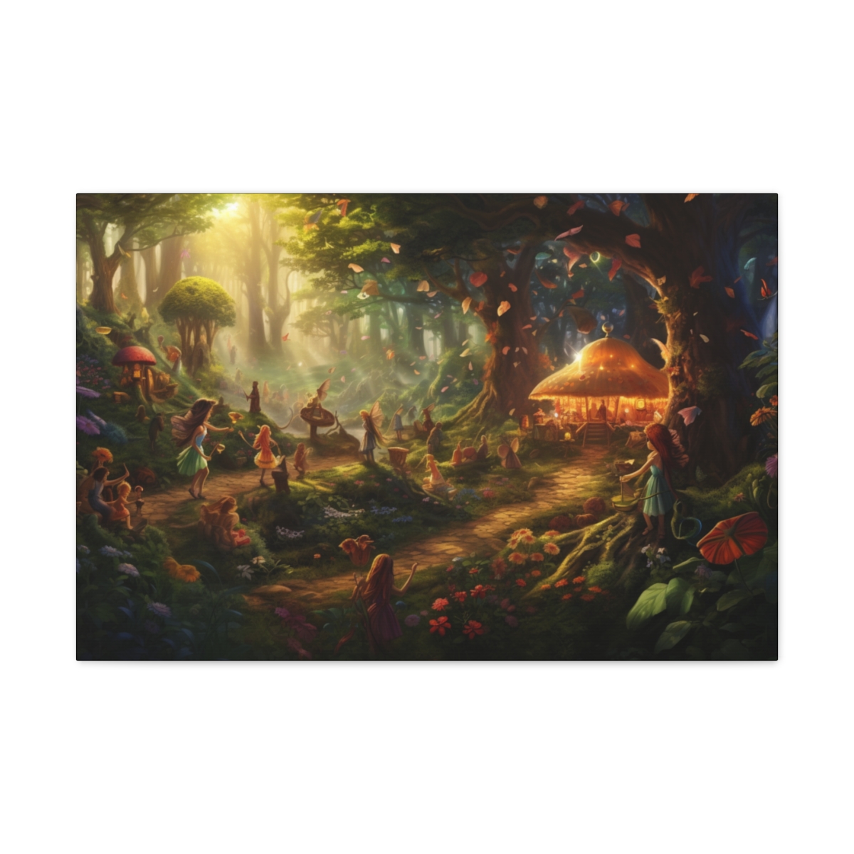 Forest Art Canvas Print: Golden Glow
