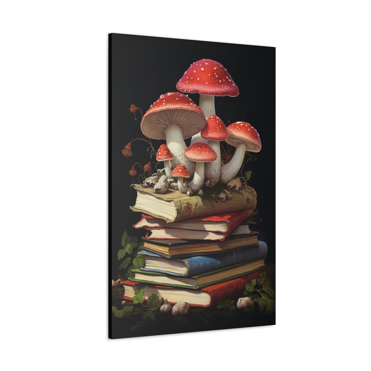 Mushroom Art Canvas Print: Vintage Shroom