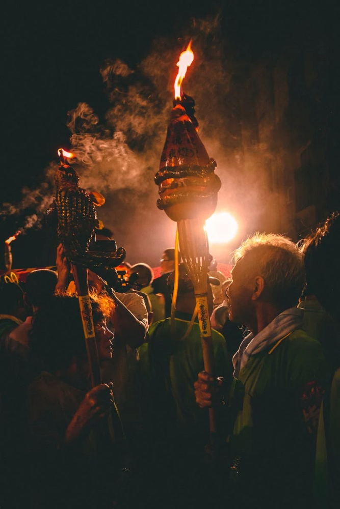 torches carried in a festival to symbolize freedom