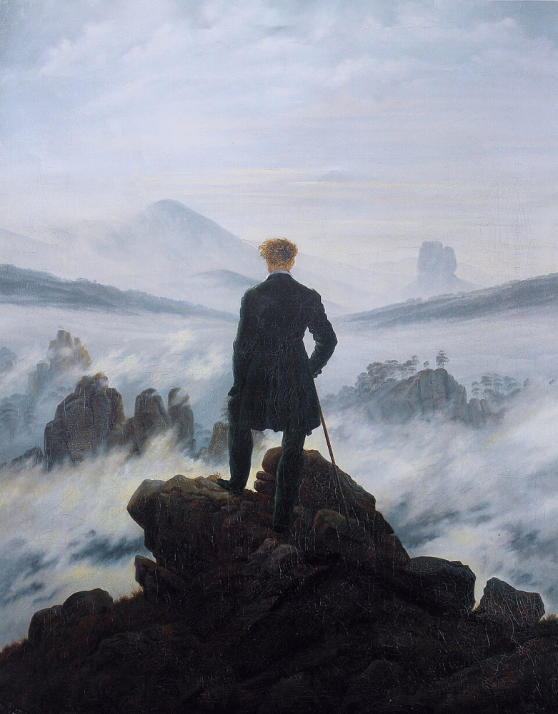 Wanderer above the sea of fog is a great symbol of freedom