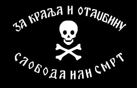 Skull symbolism on a flag