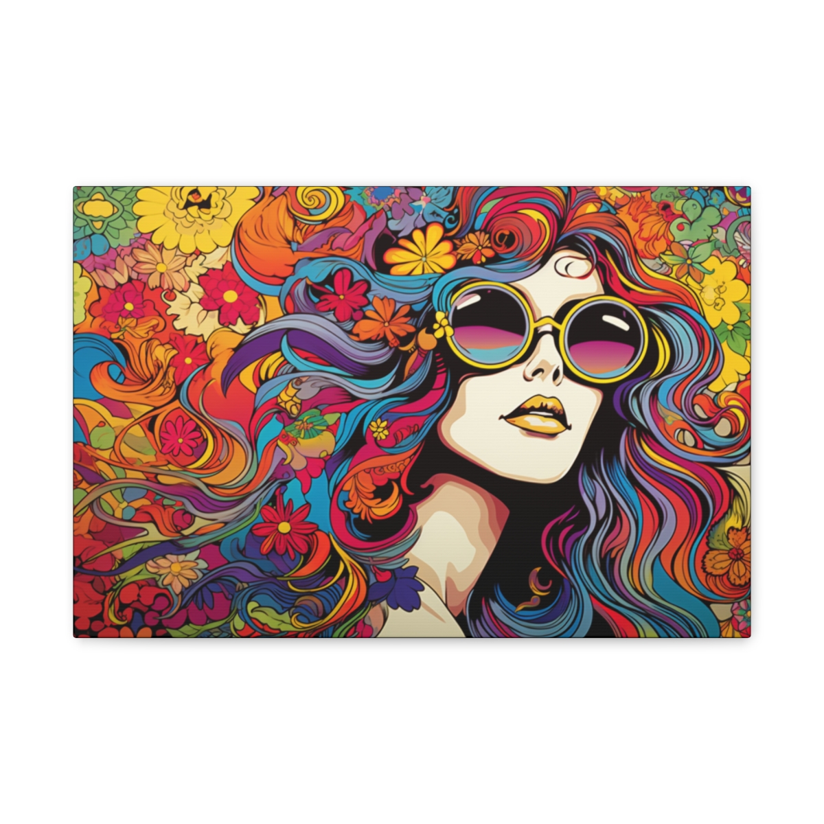 Hippie Art Art Canvas Print: Girls Power
