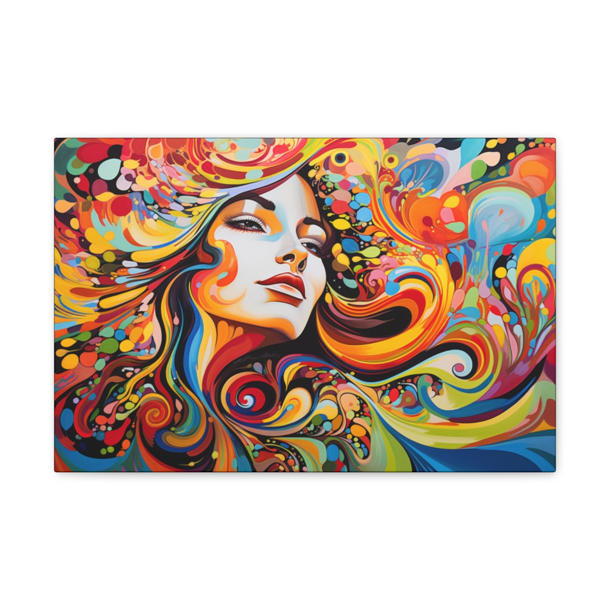 Hippie Girl Psychedelic Art Canvas Print: Embrace The Cosmos