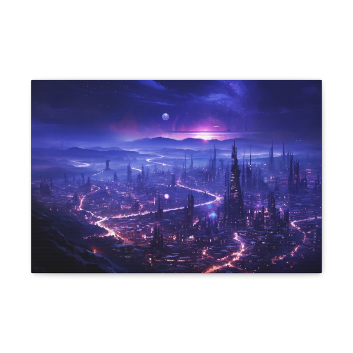 Fantasy Space Art Canvas Print: Upgraded
