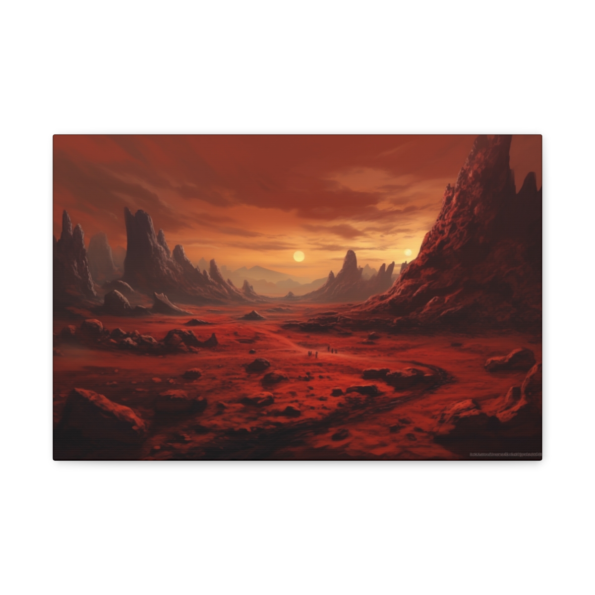 Fantasy Space Art Canvas Print: The Red World