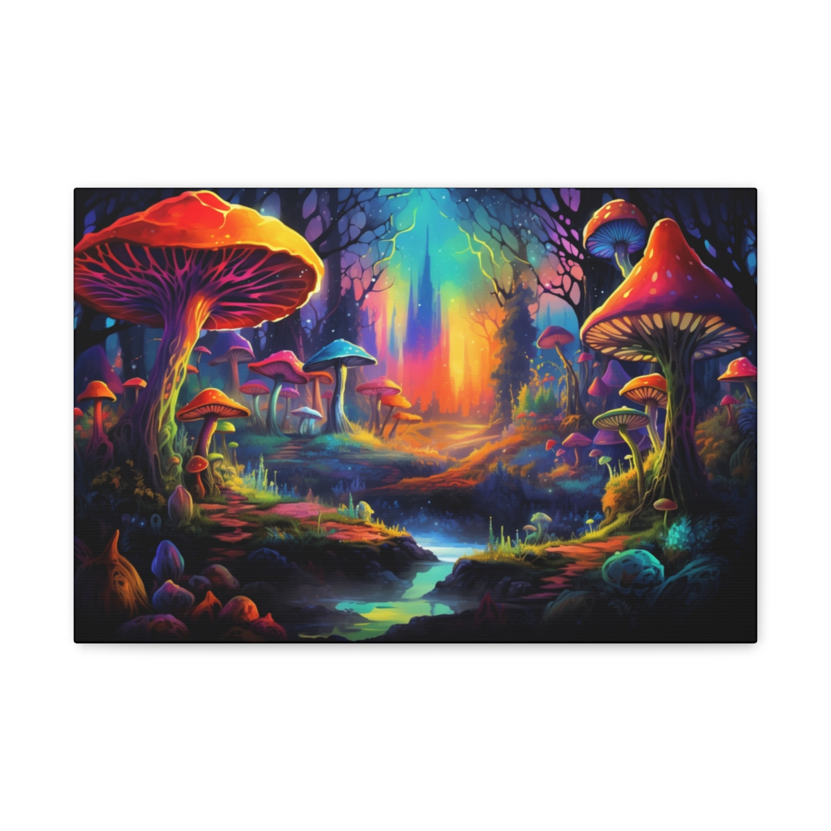 Psychedelic Mushroom Art Canvas Print: Forest Of Magic