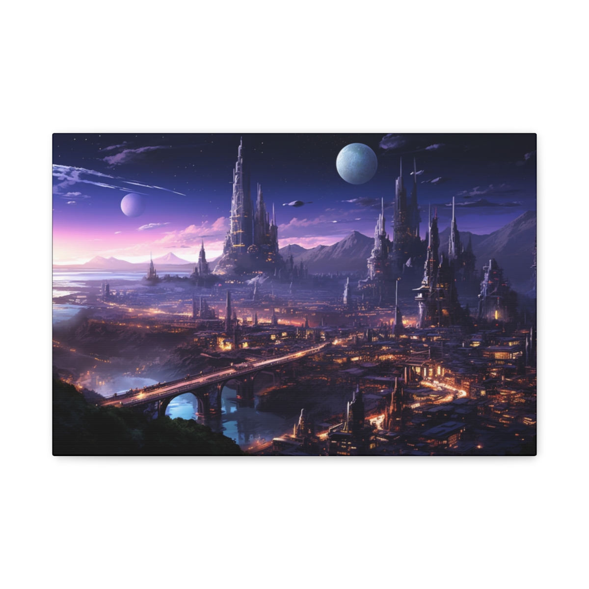 Fantasy Space Art Canvas Print: Level IV Civilization