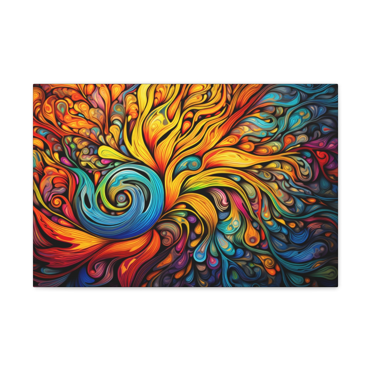 Hippie Psychedelic Art Canvas Print: Make Love, More Love