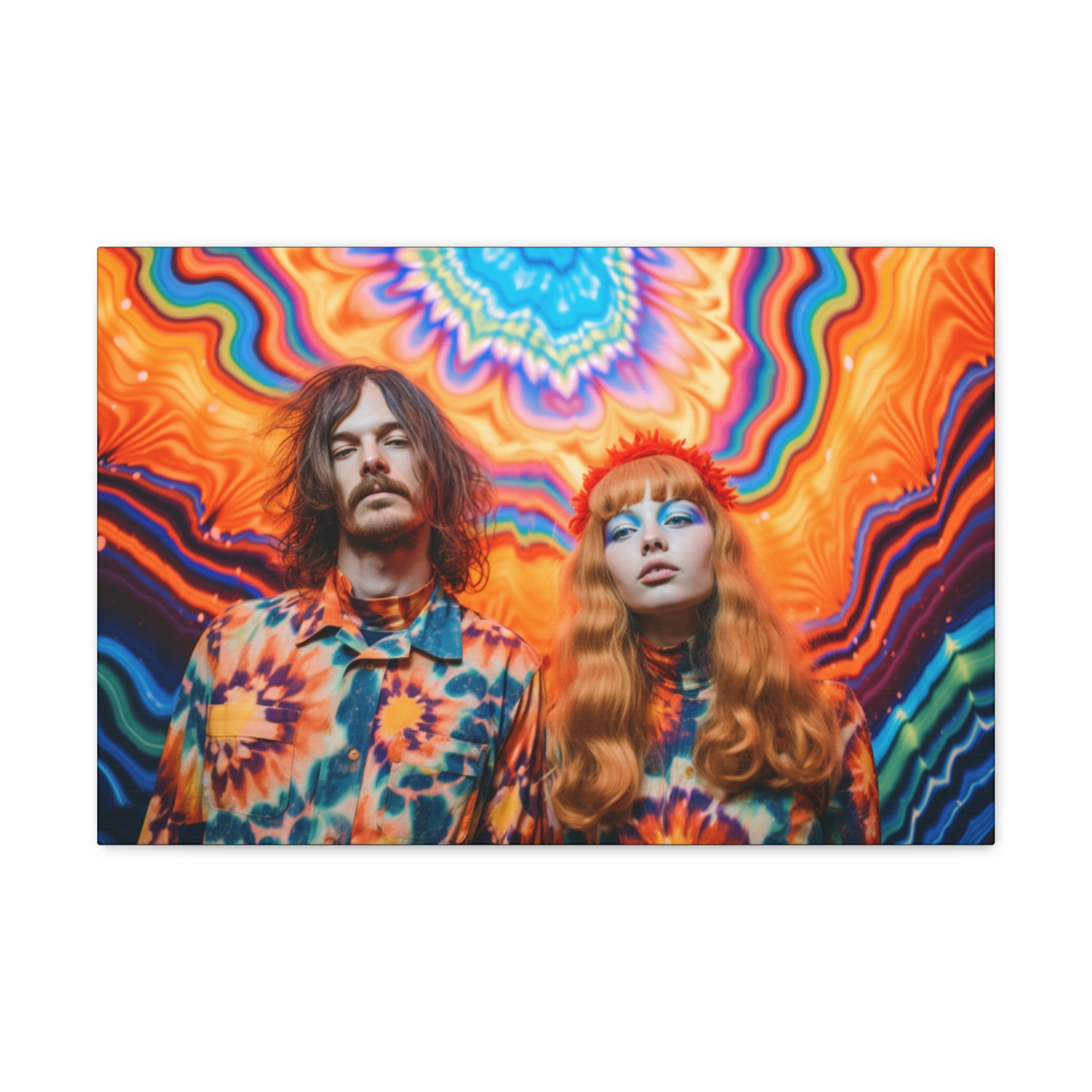 Psychedelic Hippie Art Canvas Print: Vintage Shine