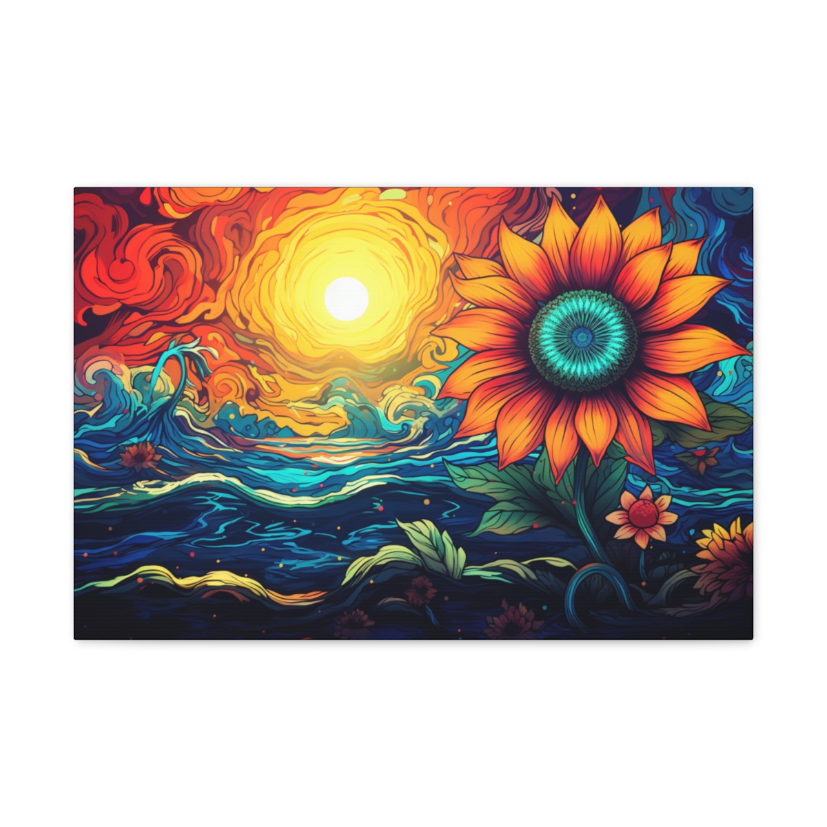 Boho Sun Art Canvas Print: Sun-kissed Grandeur