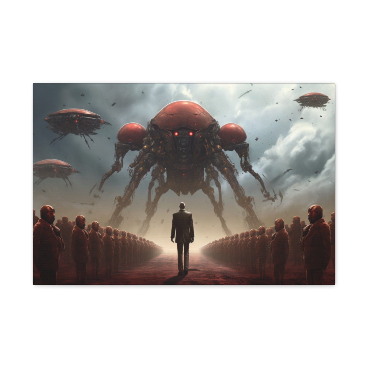 Fantasy Space Art Canvas Print: Invaders From The Unknown