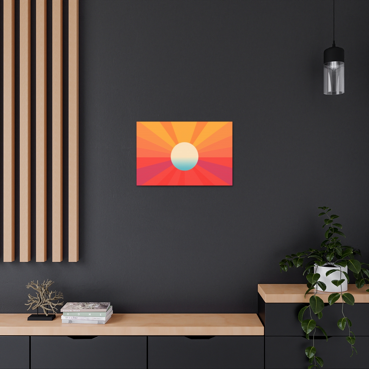 Abstract Sun Art Canvas Print: The Center