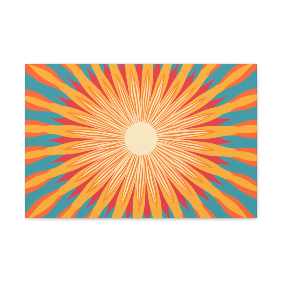 Abstract Sun Hippie Art Canvas Print: Glows Of Life