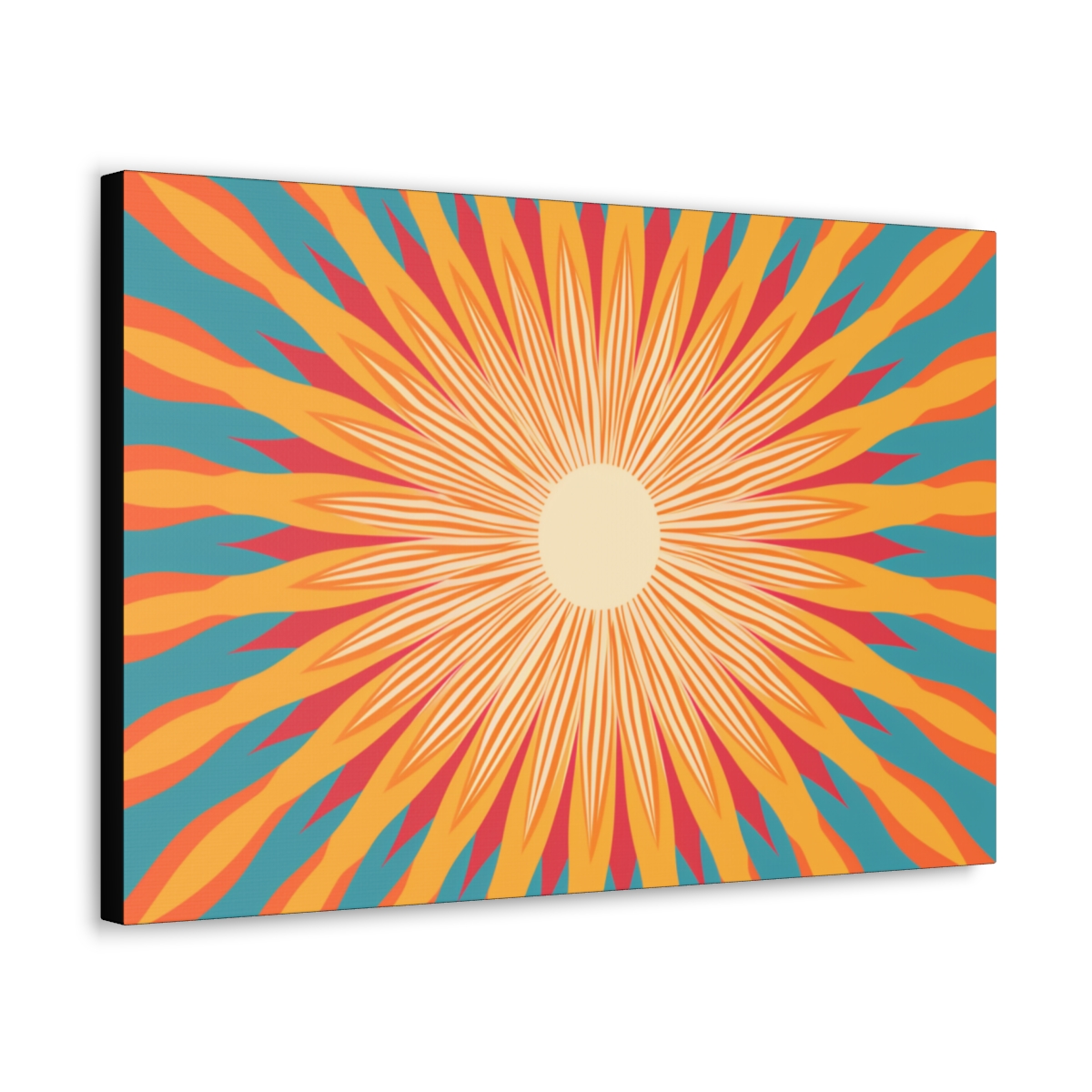 Abstract Sun Hippie Art Canvas Print: Glows Of Life