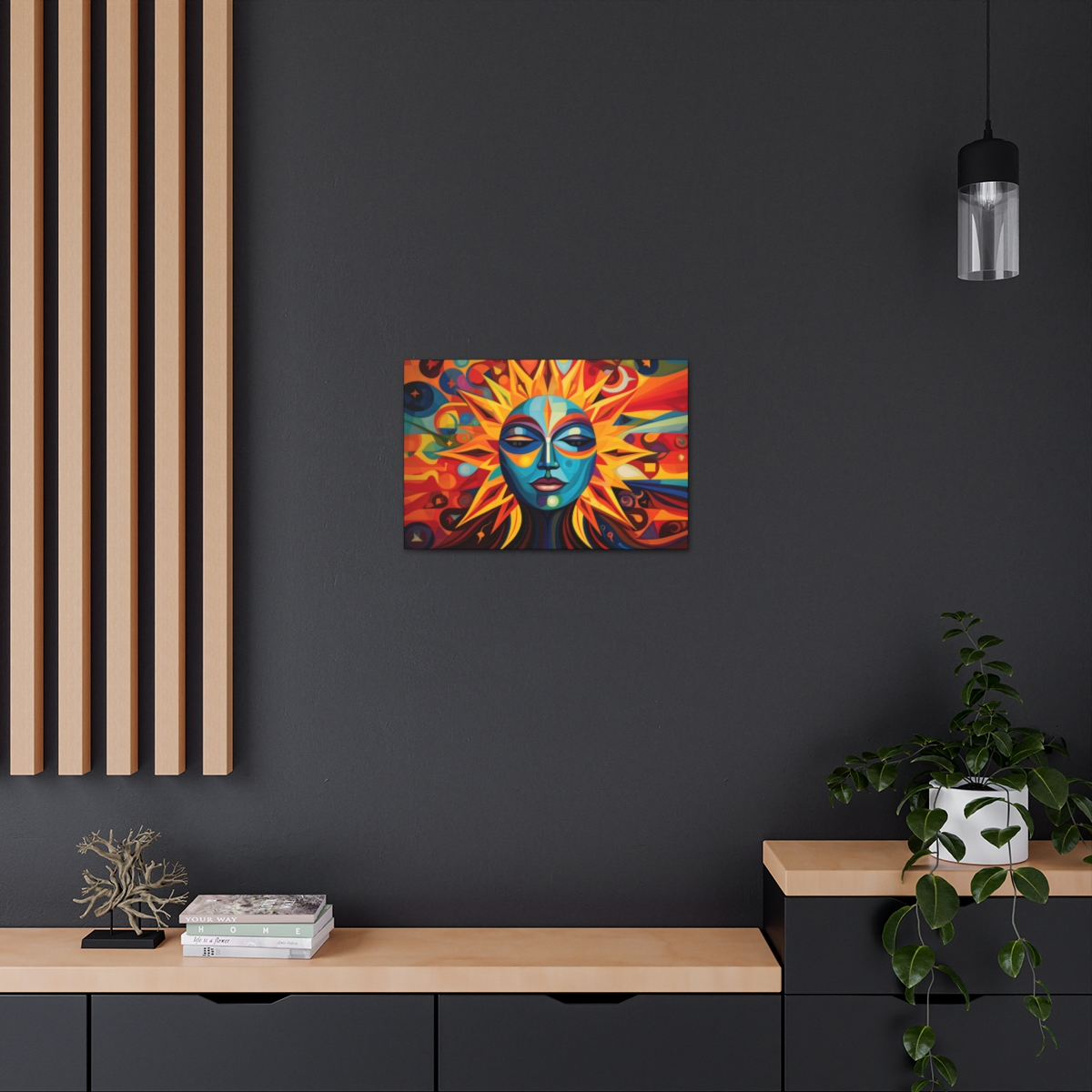 Trippy Abstract Geometric Art Canvas Print: Mother Of The Sun