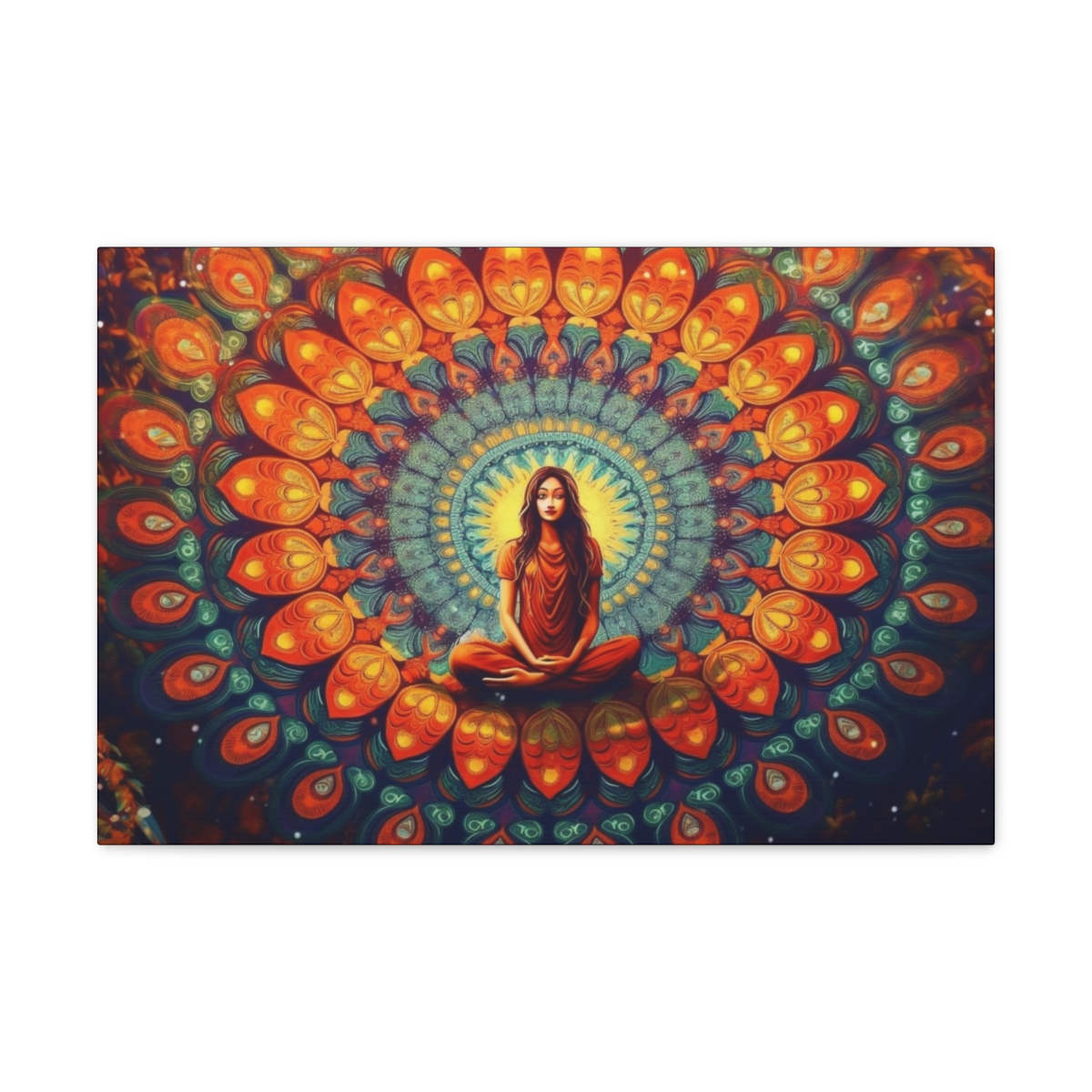 Hippie Girl Psychedelic Art Canvas Print: Embrace The Fractals