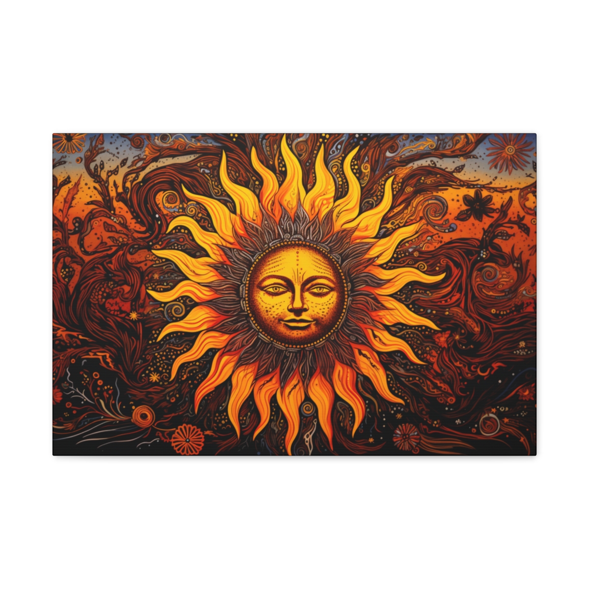 Esoteric Hippie Sun Art Canvas Print: Harbinger Of Life
