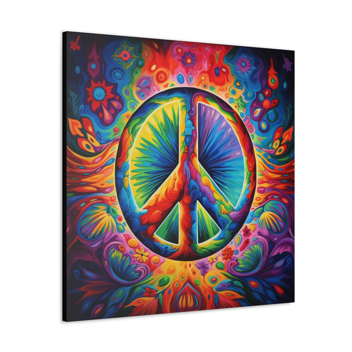 Hippie Art Canvas Print: Peace And Peace