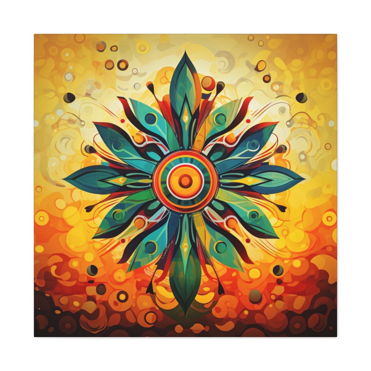 Indian Spiritual Art Canvas Print: Luck And Abundance On Your Way