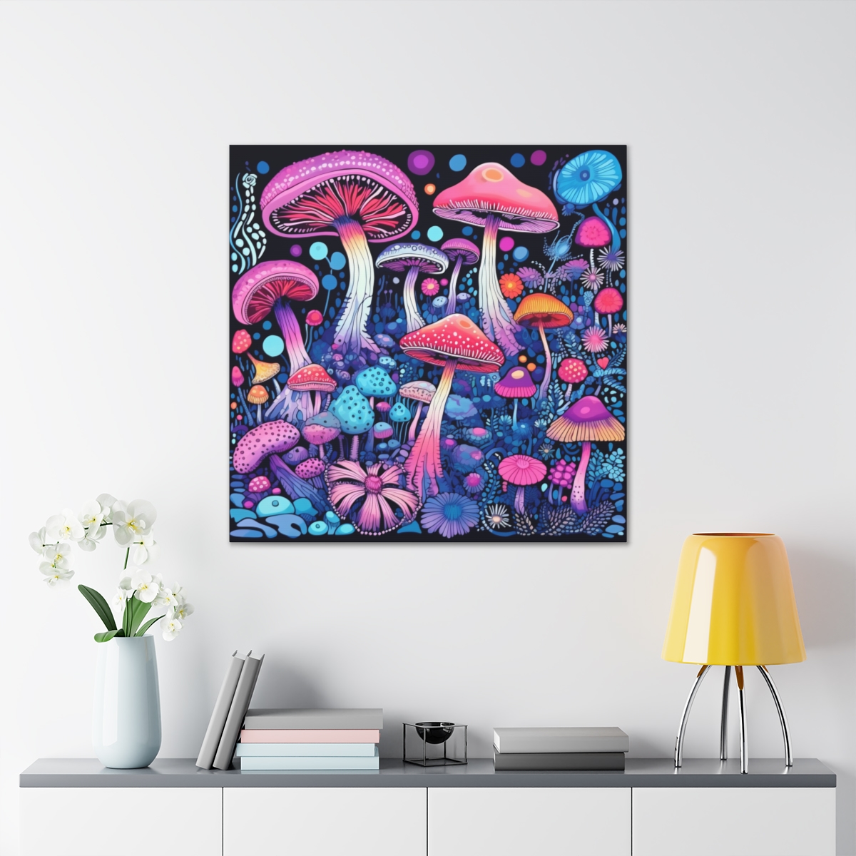 Mushroom Trippy Art Canvas Print: Seeing God