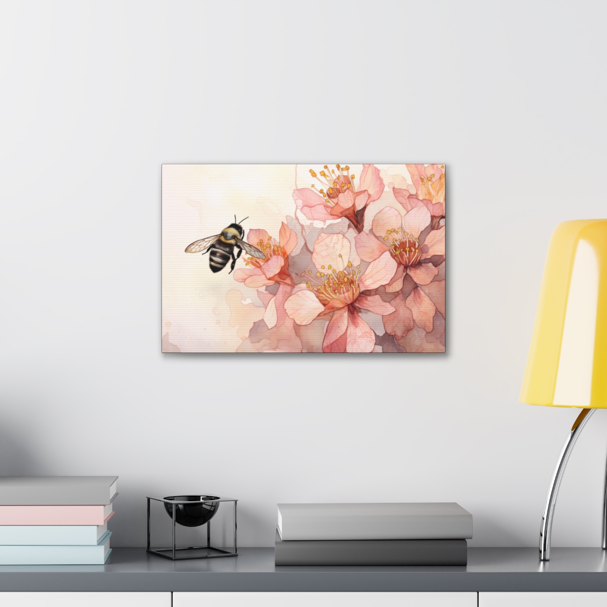 Boho Flower Art Canvas Print: Let's Pollinate