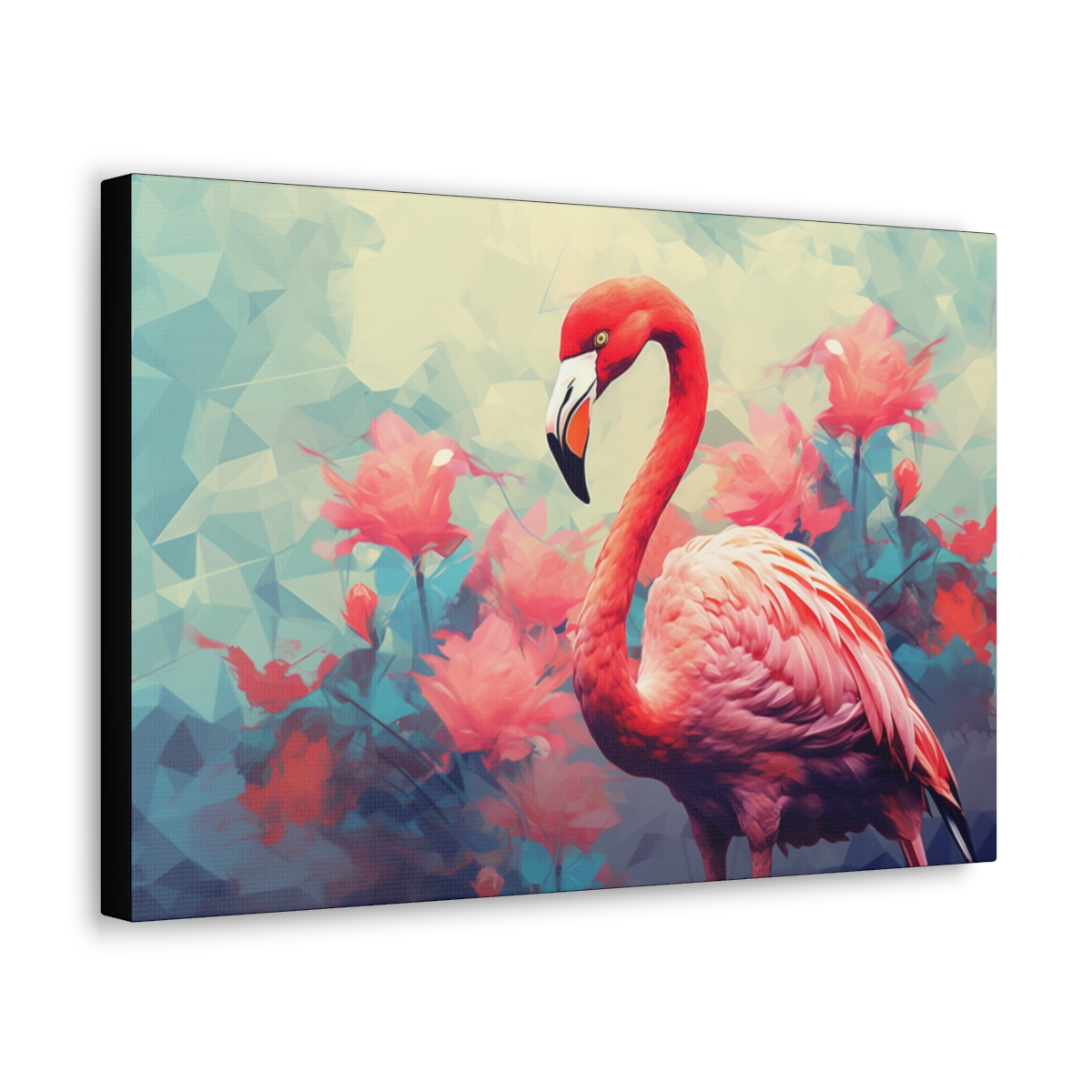 Simple Minimalist Flower Art: The Red Flamingo