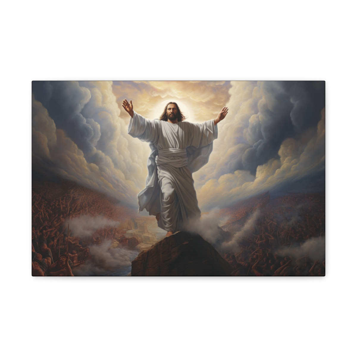 Jesus Art Canvas Print: Teaching On Canaan Mount