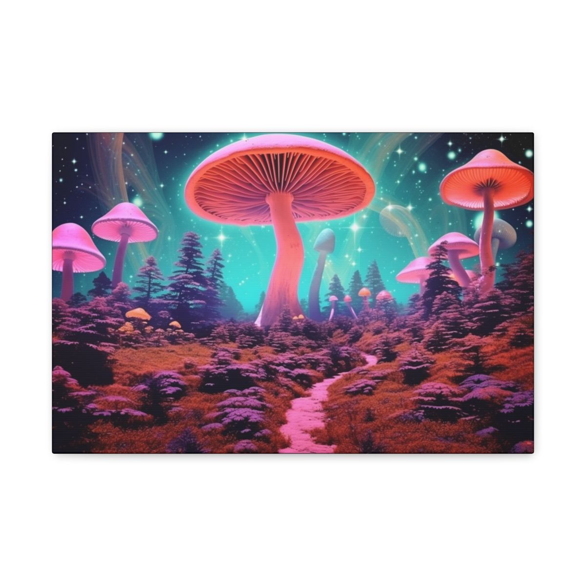 Dreamy Mushroom Art Canvas Print: Worlds Beyond Us