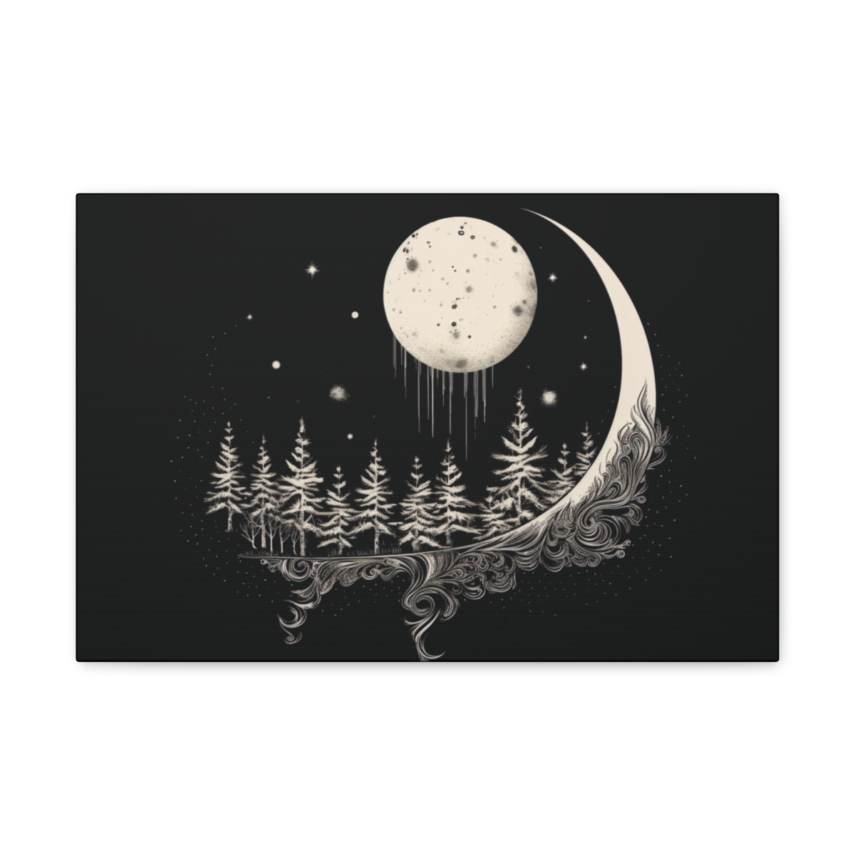 Minimalist Boho Moon Art: Lunar Whispers