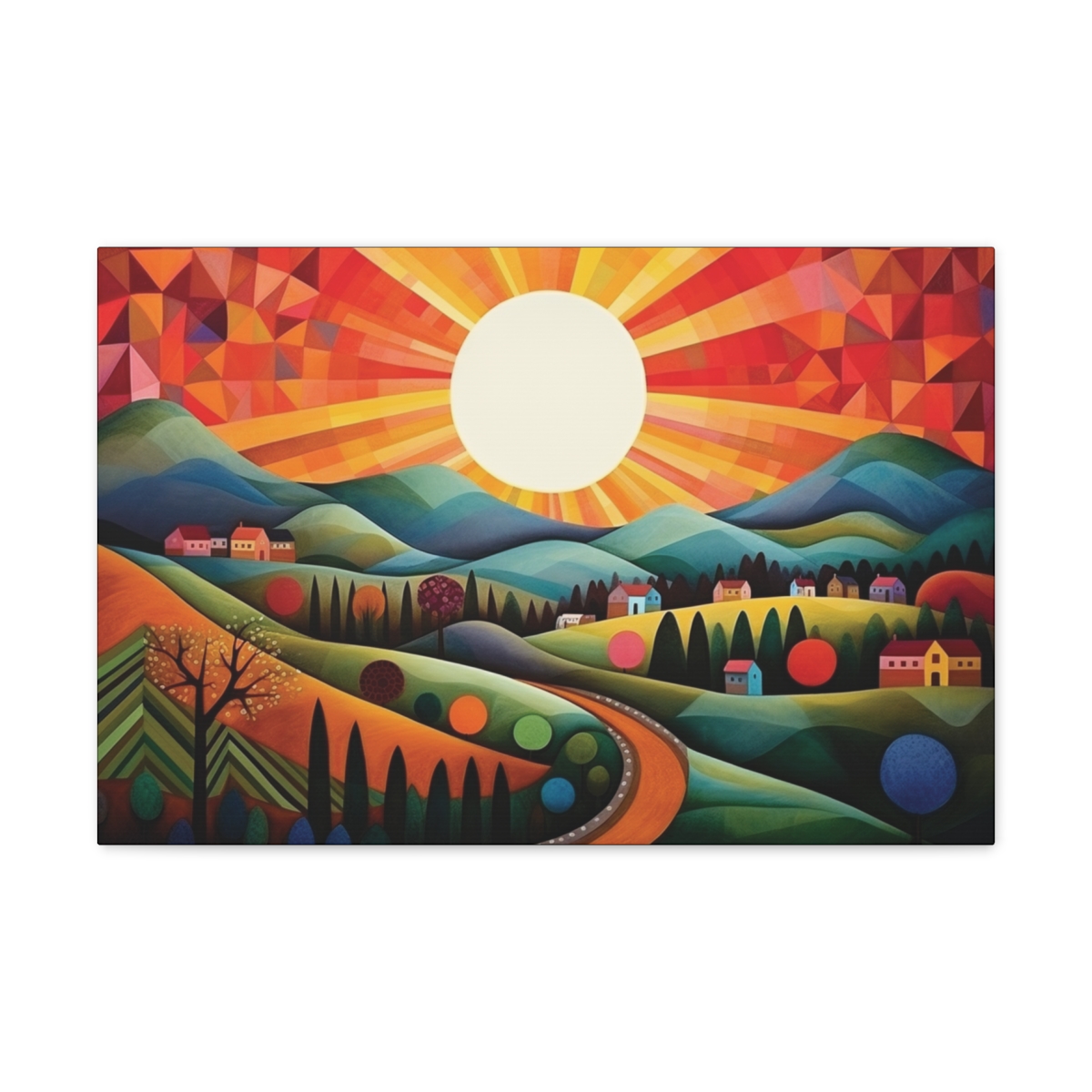 Boho Sun Art Canvas Print: Guiding Light Of The Morning