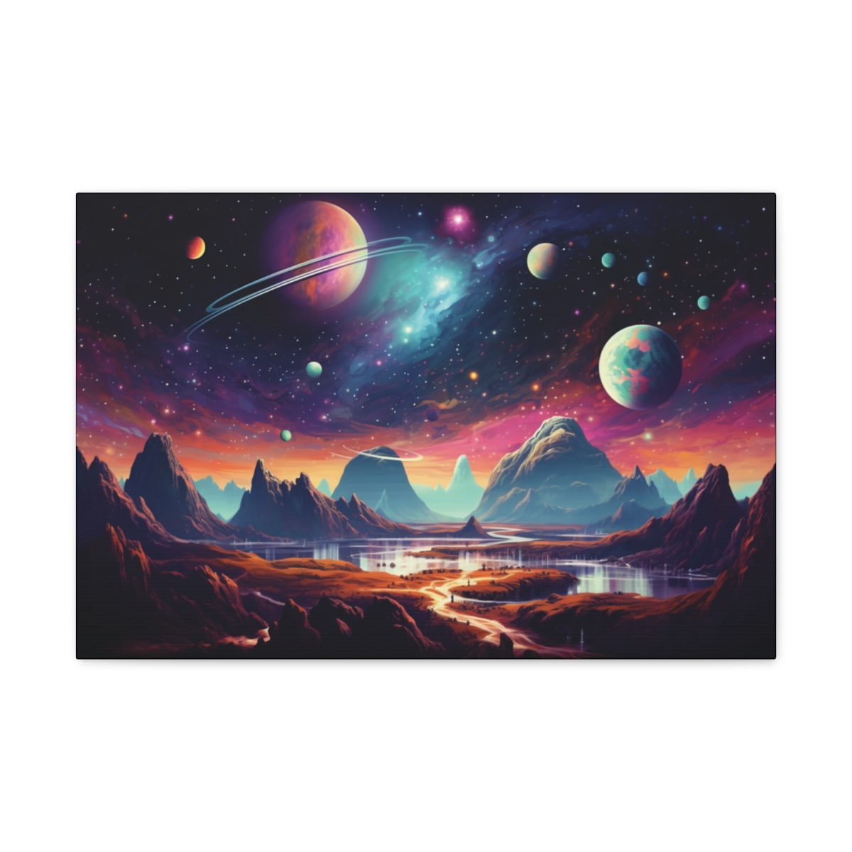 Sci-fi Art Canvas Print: Worlds Beyond Us